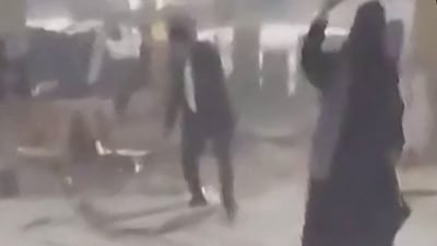 Aftermath inside King Khalid airport after attack. Reuters