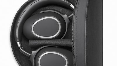 The Sennheiser PXC 550 headphones fit snugly on a case. Courtesy Sennheiser