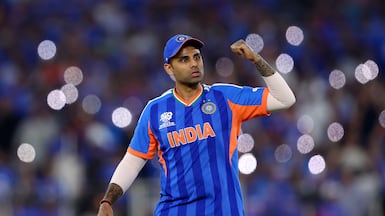 AHMEDABAD, INDIA - MARCH 08: Suryakumar Yadav of India reacts during the ICC Men's T20 World Cup India & Sri Lanka 2026 Final between India and New Zealand at Narendra Modi Stadium on March 08, 2026 in Ahmedabad, India. (Photo by Pankaj Nangia / Getty Images)