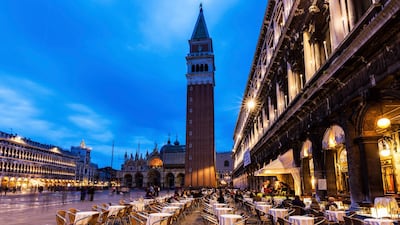 St Mark’s Campanile in Piazza San Marco. Getty