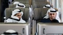 President Sheikh Mohamed takes the train from Abu Dhabi to Dubai to attend the inauguration. Photo: Abdulla Al Neyadi / UAE Presidential Court
