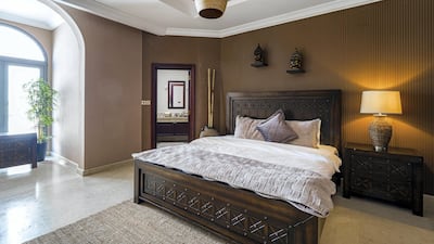 The Asian-themed bedroom.