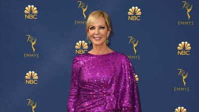 The inimitable Allison Janney shines in bold purple Prabal Gurung. Photo / AP