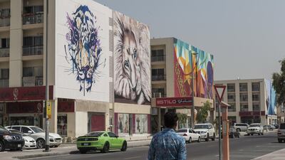 Karama blocks now sport huge murals. Antonie Robertson / The National