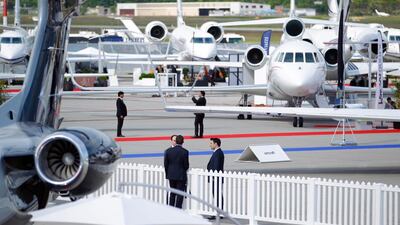 This year’s show features 56 aircraft on display and nearly 500 exhibitors. Pierre Albouy / Reuters