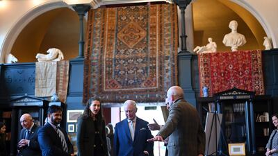 He was there to see some art pieces commissioned by Turquoise Mountain, a charity founded by the monarch to preserve and develop traditional craft practices across Afghanistan, Myanmar, and the Middle East. AP