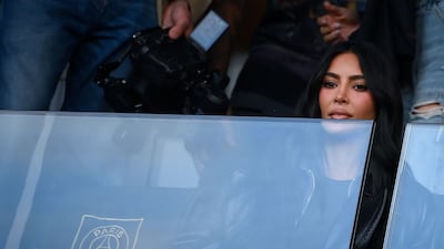 Kardashian was in attendance with her son, Saint, seven, who is a big football fan. AFP