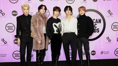 K-Pop group TXT made their AMAs debut dressed in Saint Laurent. Reuters