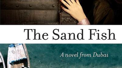 Book cover of The Sandfish by Maha Gargash.