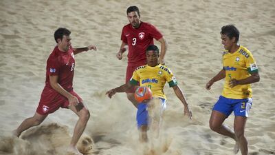 Brazil finished third at the 2013 Fifa Beach Soccer World Cup. Photo Courtesy Dubai Sports Council