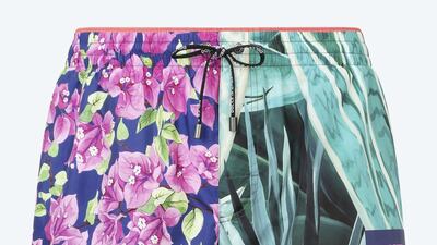 The collection by Dolce & Gabbana and DJ Khaled blends bouganvillea flowers with palm leaves. Courtesy Dolce & Gabbana
