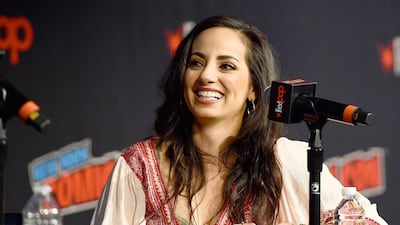 Sandra Saad speaks onstage during the Marvel Game Panel at New York Comic Con in 2019. AFP