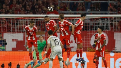 Arda Guler curls home a free-kick for his and Real's second goal. Reuters
