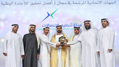 Sheikh Mohammed bin Rashid, Vice President and Ruler of Dubai, attends the Mohammed bin Rashid Government Excellence Awards. Wam