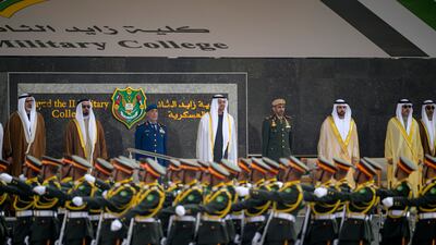President Sheikh Mohamed attends a graduation ceremony at the Zayed II Military College. All photos: UAE Presidential Court