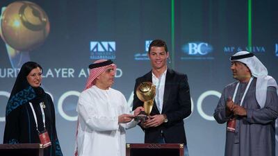 Cristiano Ronaldo won the Globe Soccer Awards honour for Best Player in 2011. Photo Courtesy / Globe Soccer Awards