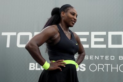 Serena Williams speaks to the media after defeating sister Venus at the Top Seed Open. Getty