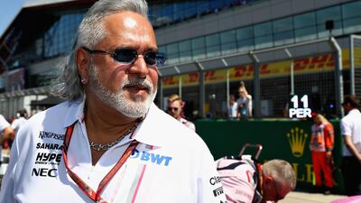 Vijay Mallya on the grid before the Formula One Grand Prix of Great Britain at Silverstone on July 8, 2018. (Photo by Mark Thompson/Getty Images)