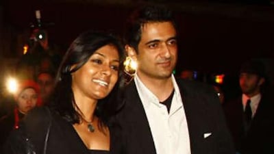The director Nandita Das and the actor Sanjay Suri on the red carpet at the Dubai International Film Festival last night.