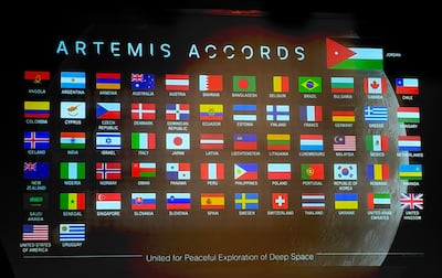 The accords stipulate that 'nations should explore space openly, responsibly and as allies'. Cody Combs / The National