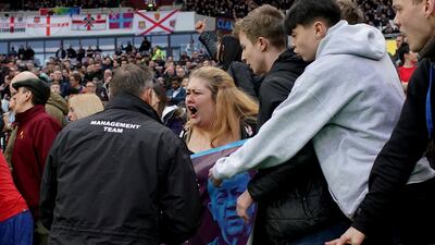 West Ham United fans react after the match. David Klein / Reuters