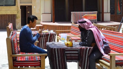 Wonho Chung, left, in Saq Al Bamboo. Courtesy MBC