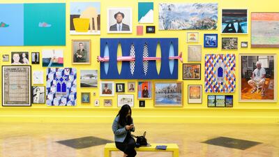 The selection of the artworks on display during the 250th Summer Exhibition at Royal Academy of Arts in London, England. Leon Neal / Getty Images