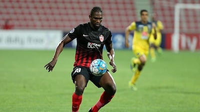 Makhete Diop is one of the former Al Ahli players to have joined the merger club of Shabab Al Ahli Dubai Club. Pawan Singh / The National