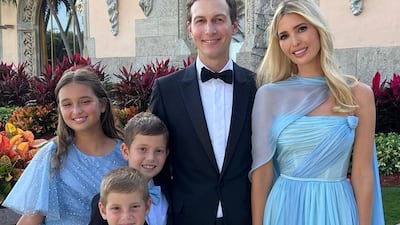 Jared Kushner and Ivanka Trump with their children at the wedding. Instagram/ Ivanka Trump