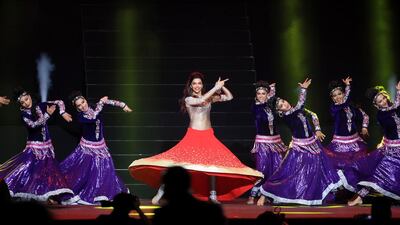 Deepika Padukone performs during a gala dinner at Emirates Palace hotel in Abu Dhabi. Ravindranath K / The National