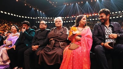 Javed Akthar, fourth from left, Shabana Azmi and Venkatesh Daggubati