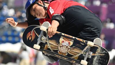 Sakura Yosozumi from Japan in action.