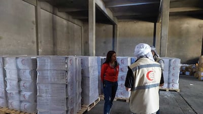 Emirates Red Crescent is setting up Ramadan tents and distributing food and clothes in Syria as part of the UAE's humanitarian mission to aid the earthquake-hit country. Wam
