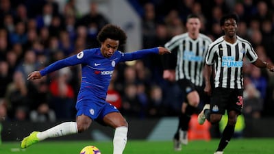 Left midfield: Willian (Chelsea) – A glorious goal against Newcastle indicated why Barcelona wanted to sign him and why Chelsea are keen to keep him. Reuters