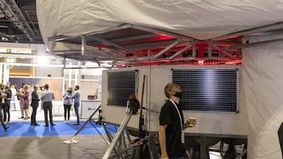 EuroHab, which can house up to four astronauts, would act as a secondary shelter to allow human beings to explore the lunar surface for longer durations. Antonie Robertson / The National