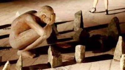 One of the installations at the artparis Abu Dhabi exhibition at the Emirates Palace hotel.