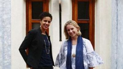 Left to right: Sonia Brewin and Laura Trelford, co-founders of Thinking Cloud, at the Courtyard in Dubai.