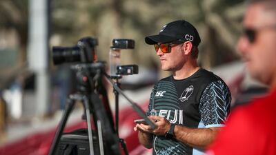 Team analist Chris Davies says the chance to work with the Fiji sevens team was 'too good to turn down' despite his heavily pregnant wife expecting their child in Hong Kong. Victor Besa for The National