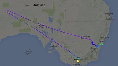 The flight to Dubai was diverted following an engineering issue. Courtesy FlightRadar24