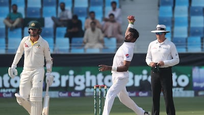 Pakistan's Bilal Asif took 6-36 on debut against Australia on Day 3 of the first Test in Dubai as Australia were all out for 202. AFP