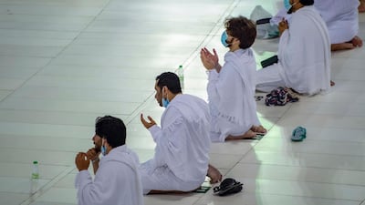 Muslim pilgrims pray at the Namira Mosque on Arafat Day last year, the climax of the Hajj pilgrimage.