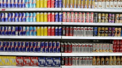 A new study has found that drinking more than one energy drink can restrict blood flow, raising health concerns about their consumption by children and young people. Chris Whiteoak / The National