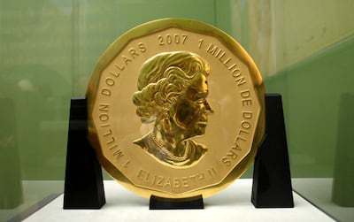 Thieves stole the "Big Maple Leaf" gold coin with a face value of $1 million and weighing 100 kilograms from Berlin's Bode Museum on March 27, 2017. AFP