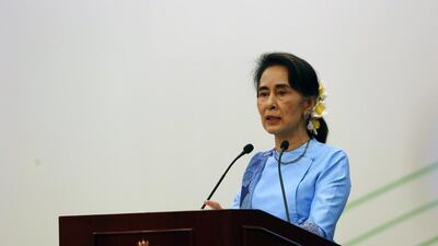 Myanmar's State Counsellor and Foreign Minister Aung San Suu Kyi. Hein Htet / EPA