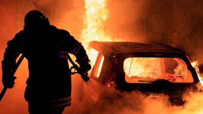 A firefighter died while extinguishing burning vehicles in a Paris suburb, it was announced on Monday. Reuters