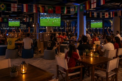 Beach House at Movenpick Resort in Ras Al Khaimah is offering fans six screens and score-prediction contests. Photo: Movenpick Resort Al Marjan Island