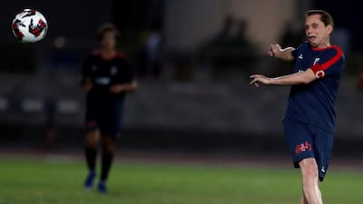 Ezzeldin Bahader in action at the Olympic Stadium in the Cairo suburb of Maadi. Reuters