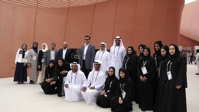 The Colleges of Technology delegation visits the UAE pavilion at the Milan Expo 2015. Wam