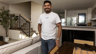 Nihar Desai owns a villa in Santorini, Damac Lagoons, Dubai. All photos: Antonie Robertson / The National