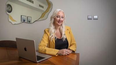 Katie Godfrey at her home in Dubai. Antonie Robertson / The National
